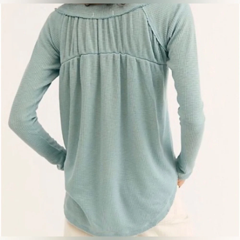 We The Free -‎ Free People Thermal Oversized Henley Top
